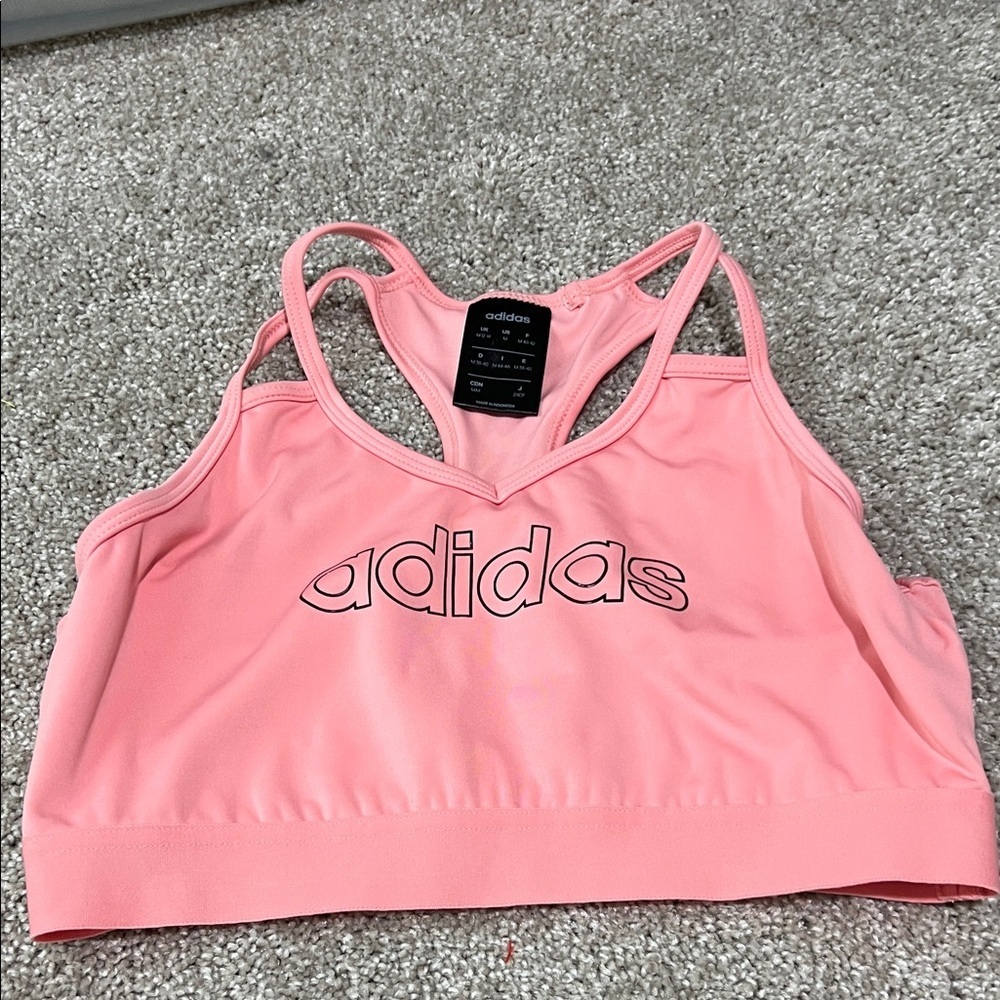 Adidas Coral Pink Racerback Bra